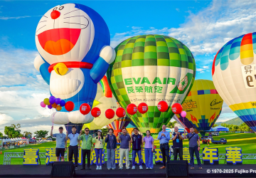 2025臺灣國際熱氣球嘉年華盛大揭幕-　哆啦a夢首度合作　開幕自由飛妝點鹿野高台迎夏日童趣