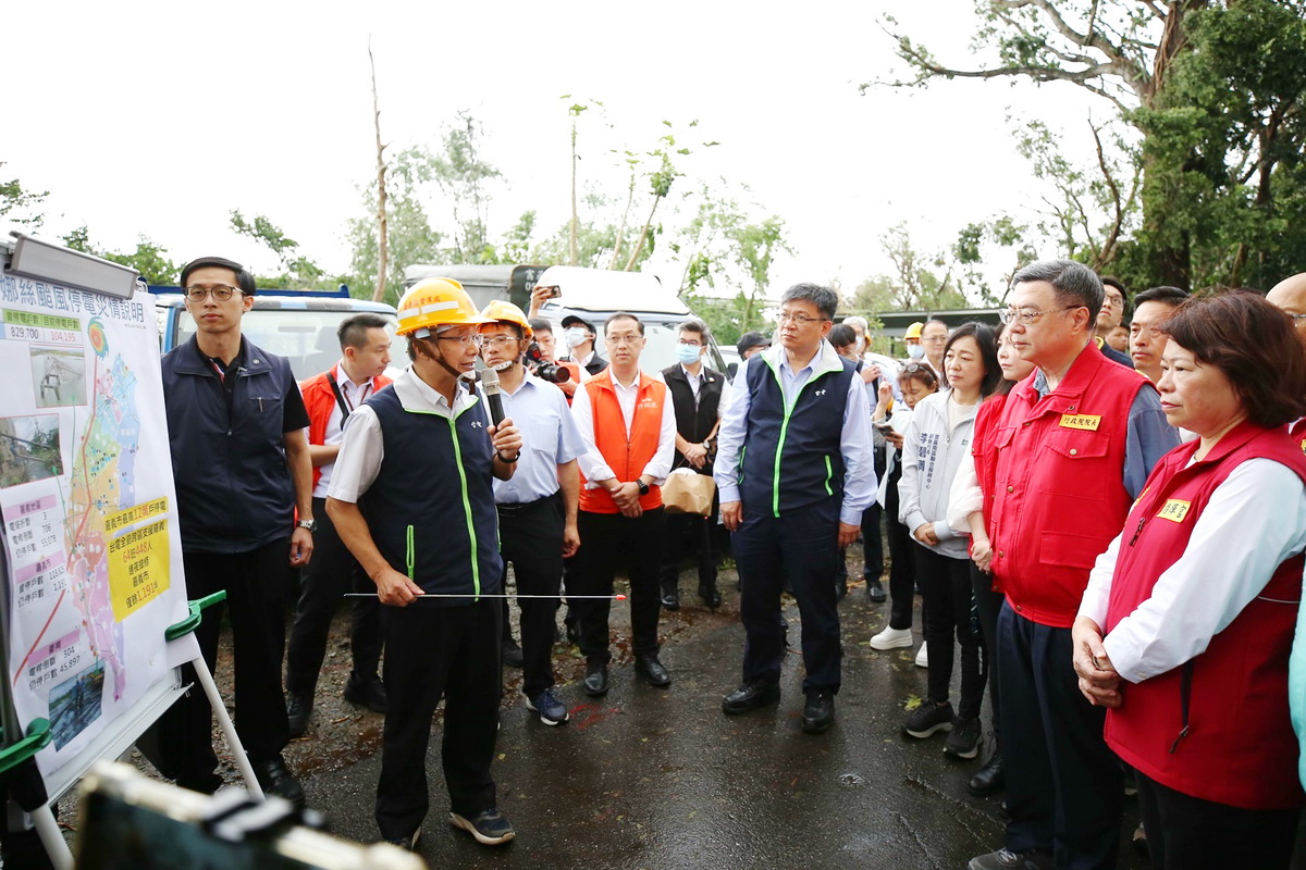 行政院長卓榮泰南下嘉義勘災　黃敏惠盼盡速恢復電力