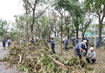 風災造成嘉大校園受損嚴重　慈濟志工支援災後復原　