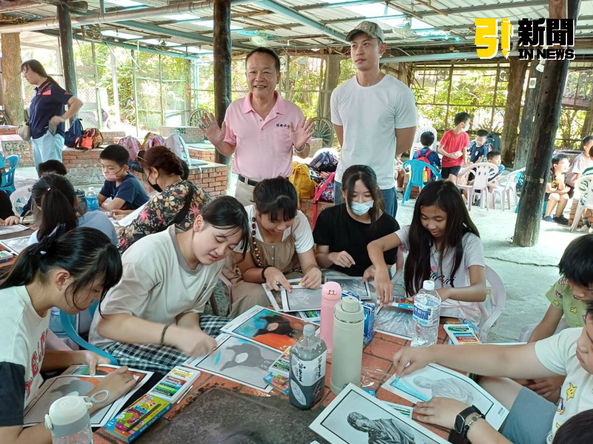國際知名畫家陳明順、陳柏任父子推動全民美術　逾200名學童體驗繪畫樂趣