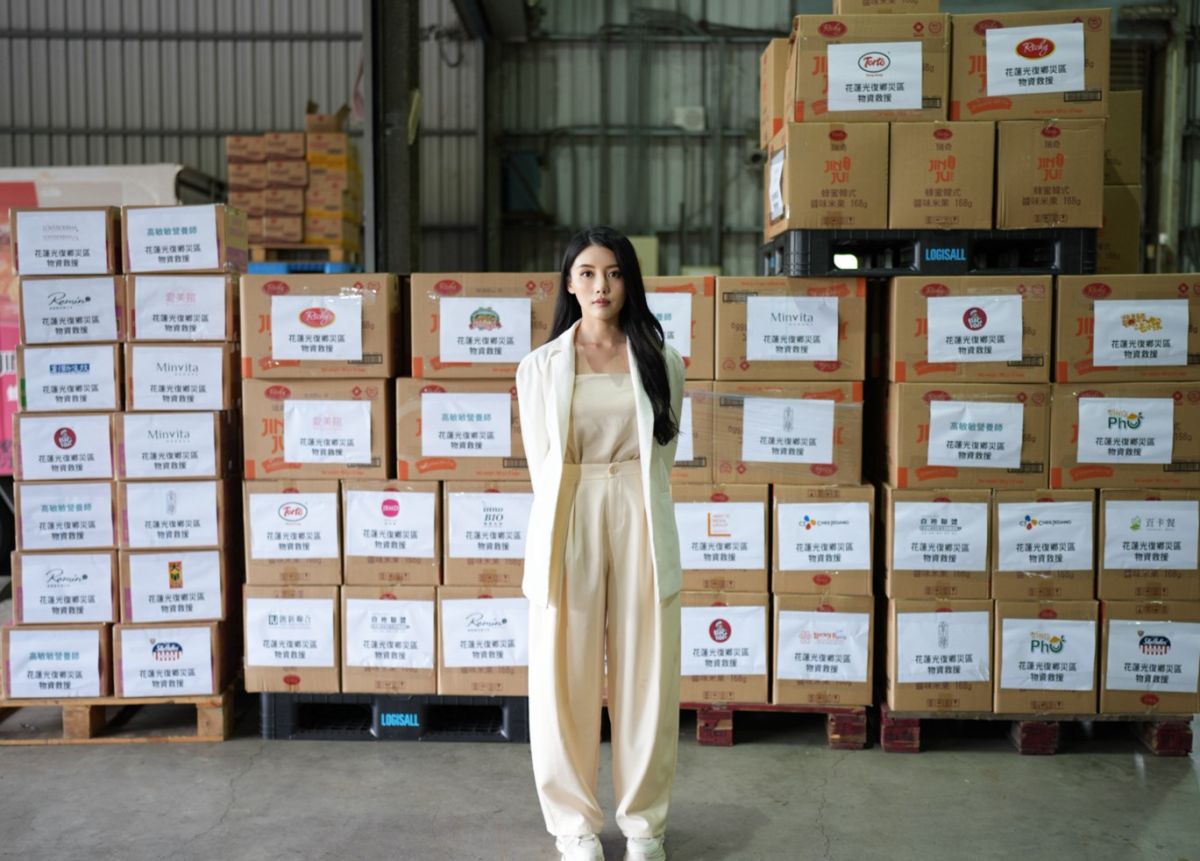 營養師高敏敏號召20品牌企業送暖　率眾品牌齊捐百箱物資挺進花蓮