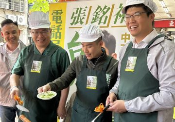 「台派戰鬥雞」張銘祐成立服務處　炒米粉致敬民主拚初選