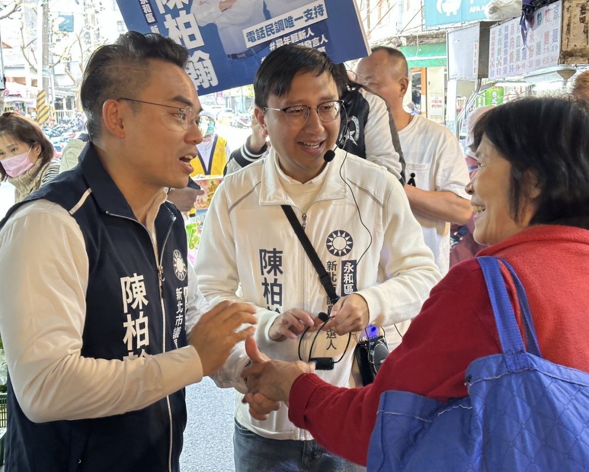 洪孟楷送強棒力挺　陳柏翰掃街拚永和出線