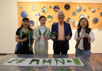南華大學花葉移印工作坊　手作染藝展現自然風采