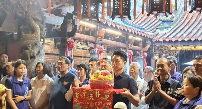 蔣萬安南下朴子配天宮參拜　吳品叡：嘉義需要更多力量一起向前