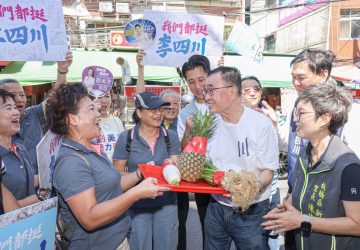 李四川新埔市場掃街獲熱情相挺　喊加速板橋醫療園區